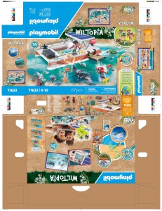 Jucarie educativa PLAYMOBIL Wiltopia 71623, platforma recif de corali, 67 piese - Img 8