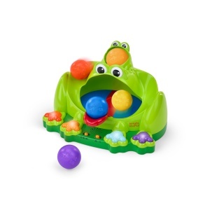 Jucarie interactiva Bright Starts Poppin Ball Frog lumini si sunete pentru copii 6 luni