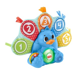 Jucarie Interactiva Fisher-Price Linkimals Pfau cu Lumini si Sunete, 9 Luni