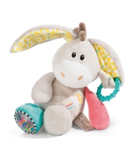Jucarie interactiva NICI Esel Muli pentru bebelusi 3 luni cu functii tactile si sonore