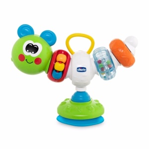 Jucarie interactiva pentru scaun de masa Chicco Phill Raupe, multicolor, 6-36 luni