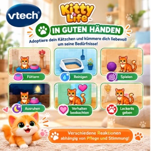 Jucarie interactiva VTech KittyLife cu 2 moduri de joc si 30 misiuni - Img 5