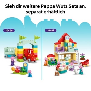 Jucarie LEGO DUPLO Peppa Wutz Traktor si Stand de Piata, 18 piese, cu 2 figurine - Img 7