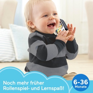 Jucarie muzicala Fisher-Price Smartphone pentru copii, 30 melodii, gri - Img 2