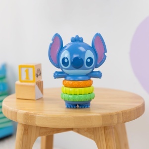 Jucarie pentru bebelusi Bright Starts Disney Baby Stitch Twist-a-Stitch cu inele texturate si zornaitoare - Img 5