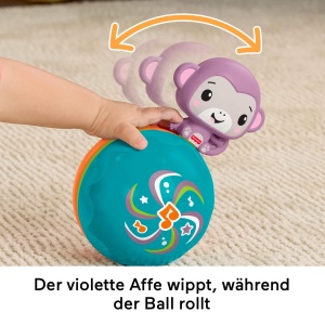 Jucarie pentru bebelusi Fisher-Price JLB95, Minge muzicala, Lila, Activitate - Img 6