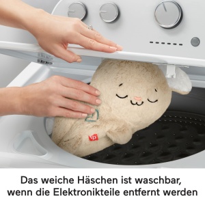 Jucarie pentru bebelusi Fisher-Price Soothe Settle Bunny, cu sunete si lumina, moale - Img 6