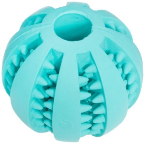 Jucarie pentru caini TRIXIE Denta Fun Ball, cu gust de menta, 7 cm, turcoaz - Img 2