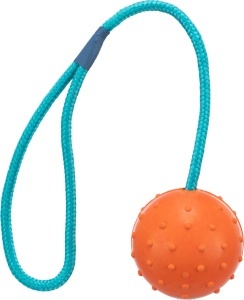 Jucarie pentru caini TRIXIE Minge cu Sfoara, Naturguma, 30 cm
