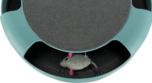 Jucarie pentru pisici TRIXIE ""Catch the Mouse"" - mouse ascuns in interior si rotativ - suprafata de zgariere in partea superioara - rosu sau verde - selectie aleatorie - plastic/plus - o 25 x 6 cm - 41411 - Img 3