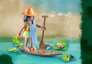 Jucarie PLAYMOBIL Wiltopia 71143 Paddeltour cu Flussdelfine, 44 piese, reciclabil - Img 7