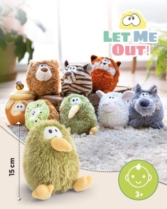 Jucarie Plush NICI Kiwi 15cm 2 in 1 - Verde, Moale si Detaliat - Img 2