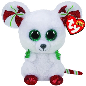 Jucarie Plush Ty Beanie Boos Chimney Wihnachtsmaus 15 cm, Multicolor