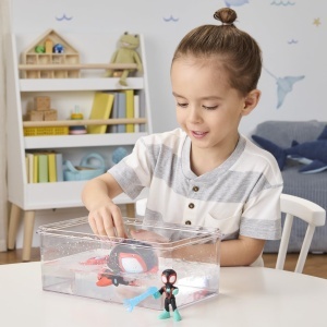 Jucarie Spidey si Prietenii Set cu Figurina Miles Spin Morales si Vehicul Delfin, 7.6 cm - Img 9