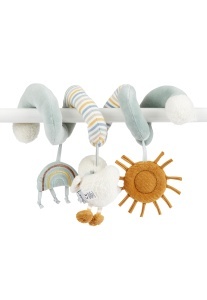 Jucarie spirala pentru bebelusi Sterntaler Edda Lou, unisex, cu sunete si oglinda, lavabila - Img 5