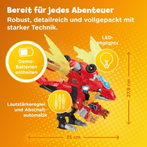 Jucarie Transformabila VTech Switch and Go Dinos Combo Mega Drache 2-in-1, 3-8 ani - Img 5
