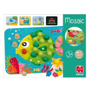 Jumbo Games GOULA Mosaic - Joc colorat cu cuie din lemn pentru copii cu varsta de 3 ani si mai mari - Img 4