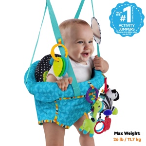 Jumper pentru usa Bright Starts Deluxe, cu 4 jucarii, scaun detasabil si usor de transportat - Img 2