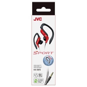 JVC HA-EB75-RN-U Casti sport cu banda reglabila, 5 setari, rezistent la stropire, sunet puternic cu bas, cablu de 1,2 m, compatibil cu smartphone, rosu - Img 3