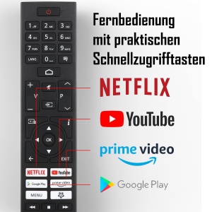 JVC LT-24VAH3255 24 Zoll Fernseher/Android TV (HD Ready, HDR, Triple-Tuner, Smart TV, Bluetooth) [2023], Schwarz - Img 4