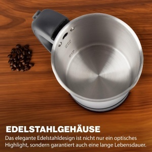 Kettle electric Clatronic WKR 3624, 0.5L, 1000W, inox, cu 2 cani - Img 6