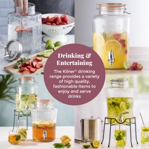 Kilner Vintage Dispenser Bauturi 5 Litri Transparent Design Elegant - Img 4