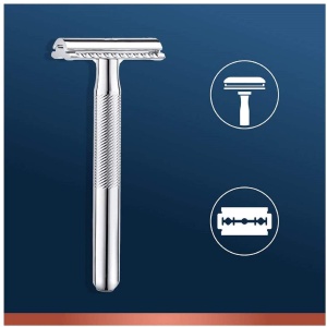 King C Gillette Lame de Ras Barbati 10 Bucati Otel Inoxidabil Precizie Platinata - Img 4