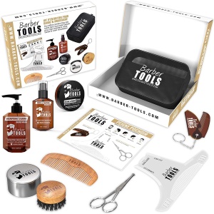Kit de ingrijire a barbei - Set complet cu ulei, balsam si sampon