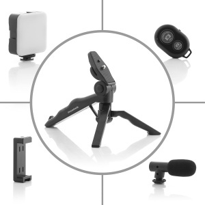 Kit de Vlogging InnovaGoods cu Lumina LED, Microfon si Telecomanda, 6 Piese - Img 4