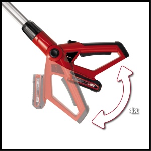 Kit multifunctional fara fir Einhell GE-HC 18 Li T (18V, 3Ah, tuns gard viu 2 in 1 si ferastrau cu lant, sabie Oregon, incl. baterie si incarcator) - Img 5
