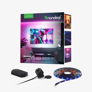 Kit Nanoleaf 4D Screen Mirror cu LED-uri RGBW pentru TV pana la 85 inch