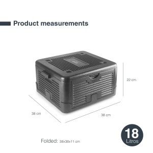 Lacor 66064 Thermobox 18L Negru Izolatie EPP Pliabil si Rezistent - Img 2