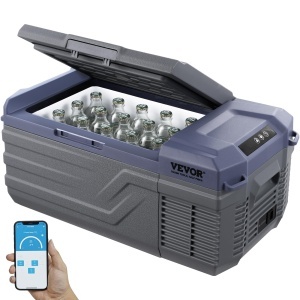 Lada frigorifica portabila VEVOR NL15 15L -2020degC 1224V DC si 100-240V AC compresor rapid