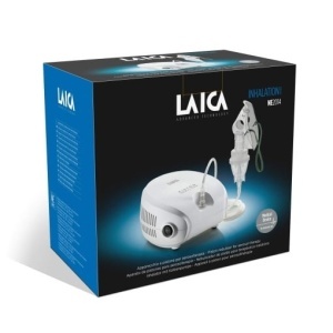 Laica NE2014 Dispozitiv cu piston pentru terapie cu aerosoli, Dimensiuni: 10.5 x 16.5 x 16.5 cm, Greutate 1.36 kg, 5 filtre, Alb - Img 2