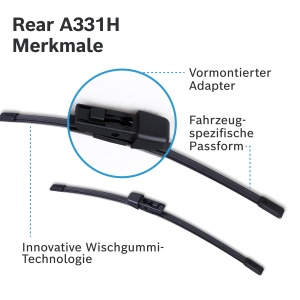 Lame Wiper Bosch Aerotwin A331H - Lungime 330 mm, Tehnologie Avansata - Img 6