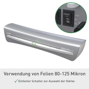 Laminator Leitz iLAM A3, 2 minute incalzire, 75-125 microni, argintiu si alb - Img 5