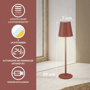 Lampa de birou Beper P207ILI204, LED reincarcabila, 3 culori, USB - Img 3