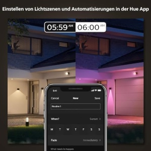 Lampa de exterior Philips Hue Resonate, dimmabila, 16 milioane culori, design elegant - Img 10