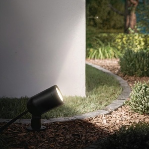 Lampa de gradina Hama, LED cu suport de pamant, IP65, neagra, dimabila - Img 7