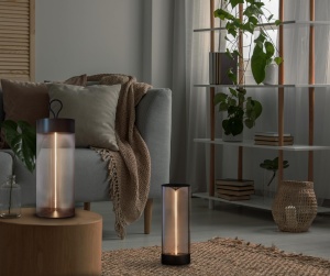 Lampa de masa LEDVANCE DECOR Wood, E27, USB, negru, lemn FSC, IP20 - Img 3