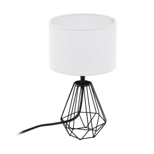 Lampa de masa vintage EGLO Carlton 2, alb-negru, E14, 30.5 cm
