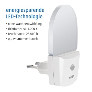 Lampa de Noapte Reer NightGuide cu Senzor de Amurg, LED, Alb - Img 6