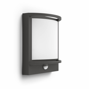 Lampa de perete Philips Samondra, 12 W, 2700 K, impermeabila, antracit - Img 3