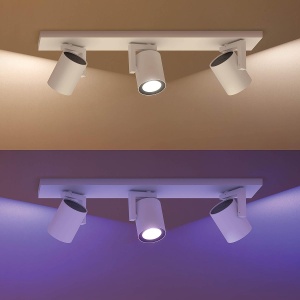 Lampa de tavan Philips Hue Argenta cu 3 Spoturi, 1050 lm, LED Dimmabil, Alb - Img 4
