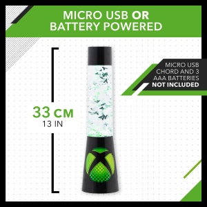 Lampa decorativa XBOX Flow cu simboluri controller USBbaterii 33 cm - Img 3