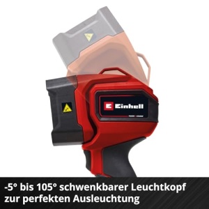 Lampa fara fir Einhell TC-CL 18/350 Li-Solo Power X-Change (18 V, 350 lm, 7000 K, distanta fascicul de 30 m, cap de lumina pivotant, lumina LED de inalta calitate, fara baterie) - Img 12