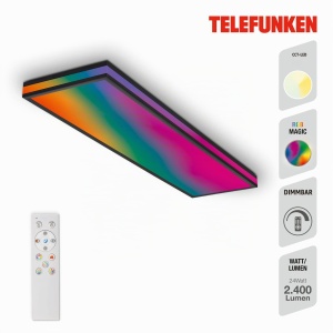 Lampa LED de tavan TELEFUNKEN RGBIC Magic, 24W, Negru - Img 2