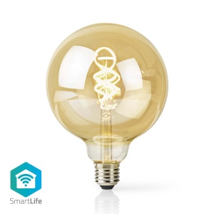 Lampa LED Filament Inteligenta Nedis WIFILRT10G125 E27, 4.9W, Alb Cald la Alb Rece - Img 2