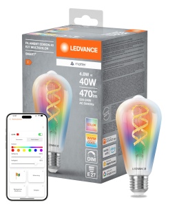 Lampa LED inteligenta LEDVANCE SMART, E27, 4,8W, 470lm, Alb si RGB