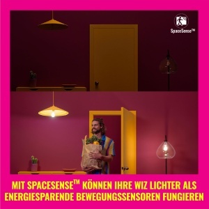 Lampa LED inteligenta WiZ A60, E27, Energie clasa A, economisire energie 40 - Img 5